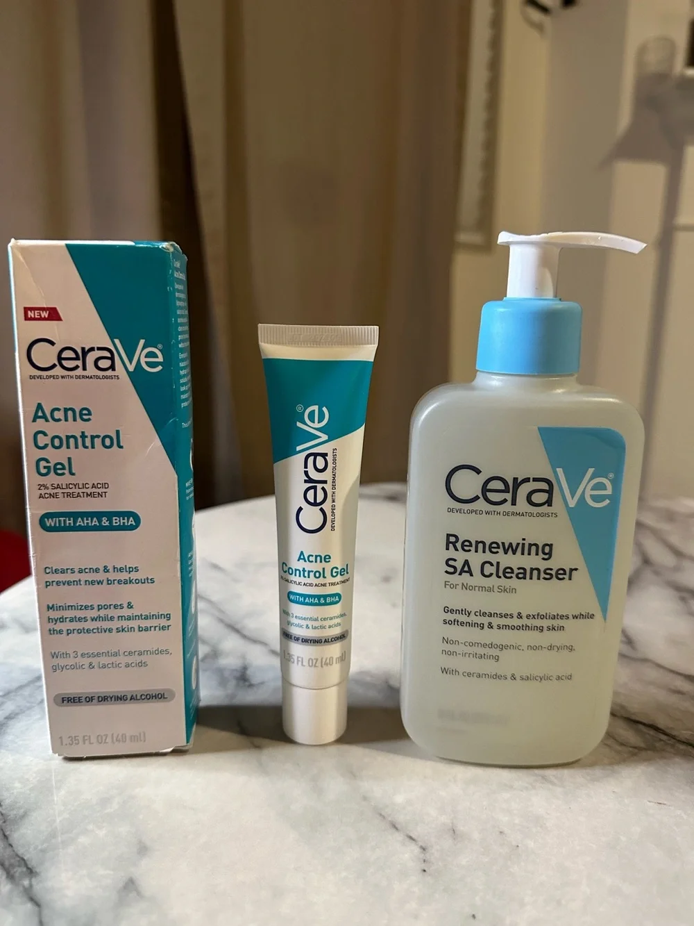 CeraVe Acne Control Gel & Renewing SA Cleanser Duo -